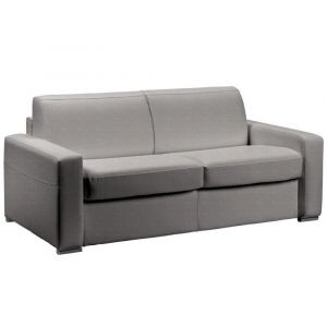 Italian Spirit Canapé convertible express 160 IMPERIAL matelas 22 cm sommier métal polyuréthane gris clair