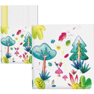 Ruedelafete Lot de 20 serviettes anniversaire Animaux de la forêt