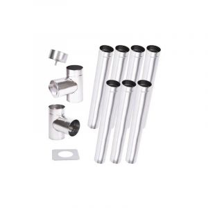 Azura Kit conduit chemin&eacute;e simple paroi de 7 m &Oslash; 100-120-130-150-160-180-200 mm - Dimensions: 100 mm