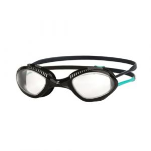 Zoggs Tiger Blue Swimming Goggles Unisex-Adult, Black/Turquoise/Clear