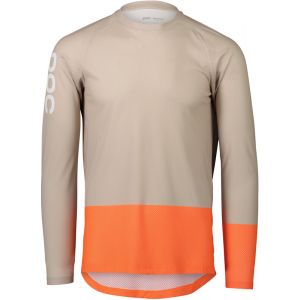 Poc MTB Pure Maillot à manches longues Homme, beige/orange S Maillots downhill & freeride