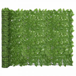 &Eacute;cran de balcon brise pare vue protection confidentialit&eacute; avec feuilles vert 500 x 150 cm 02_0010001