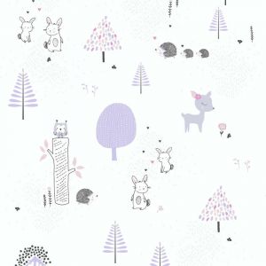 A.S. Creation 381171 Little Love Papier peint sans PVC pour chambre d'enfant Motif animaux de la for&ecirc;t