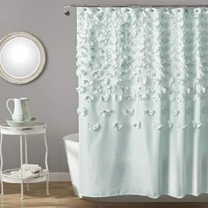 Lush Decor Lucia Rideau de Douche, Bleu, 72 x 72 in.