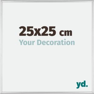 Your Decoration - 25x25 cm - Cadres Photos en Aluminium Avec Verre acrylique - Anti-Reflet - Excellente Qualité - Argent Brillant - Cadre Decoration