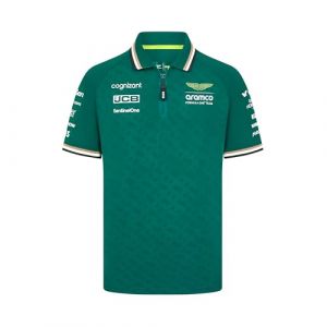 Aston Martin Polo De L'&eacute;quipe Officiel Formule 1 Homme Vert