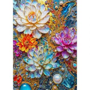 Puzzle 1000 pièces : Nénuphars nacrés