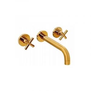 Desconocido Silla Mitigeur lavabo moderne en Laiton, mural &agrave; encastrer, Dor&eacute;