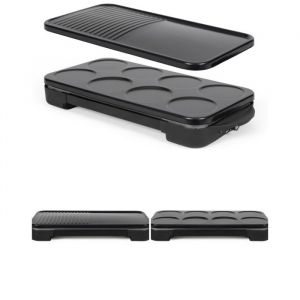 Livoo Cr&ecirc;pi&egrave;re - 2 en 1 - 1500 W - Plaques amovibles - Rev&ecirc;tement antiadh&eacute;sif sans PFAS