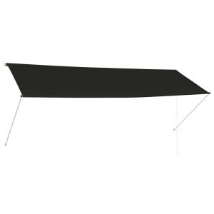 VidaXL Auvent rétractable 350x150 cm Anthracite