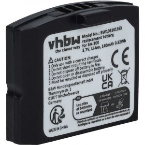 Vhbw Batterie compatible avec Sennheiser rr 840 s, Set 840 tv, Set 900 casque et &eacute;couteurs sans fil (140mAh, 3,7V, Li-polym&egrave;re)