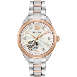 Image de Bulova Femmes Analogique Automatiquement Montre avec Bracelet en Acier Inoxydable 98P170