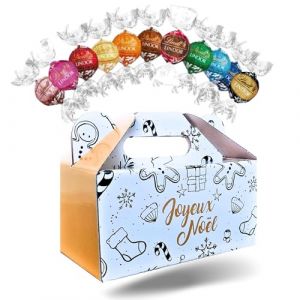 Ballotin Joyeux Noël et son assortiment de 80 chocolats LINDOR de LINDT - 1 kg
