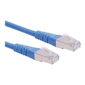 Roline Cordon de raccordement - RJ-45 (M) pour RJ-45 (M) - 5 m - SFTP - CAT 6 - bleu
