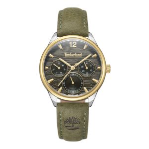 Timberland Montre pour femme en AcierCuir V&eacute;ritable en forme de rond de forme Rond, couleur : ARGENT, MAT, fonctionnalit&eacute;s : 5 ATM - TDWLF2231901