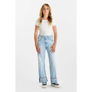 Le Temps des Cerises Jeans enfant Jeans regular loose revers bleu