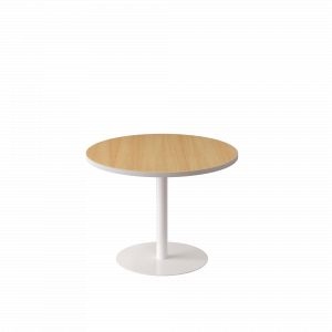 Paperflow Table basse ronde EASY - diamètre 80 cm - Hêtre/Blanc