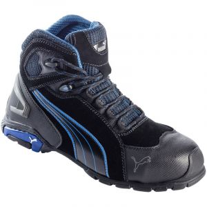 Puma Chaussures de Sécurité Montante Metro Protect 63.225.0 Rio Black MID S3 SRC noire / Bleue - Taille - 44