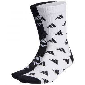 Adidas Des Chaussettes Crew Aop 2 Paires EU 31-33 Black / White