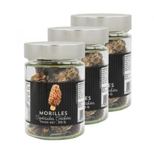 Image de Lot 3x Morilles spéciales séchées sauvages bocal 30g