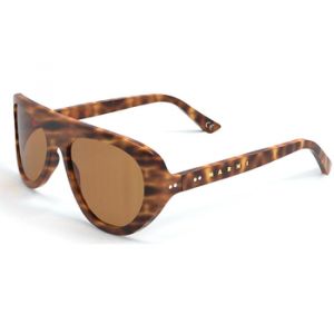 MARNI Unisex Mount Toc Havana 5MJ Lunettes de soleil Acétate Havane Marron Pilote Normale