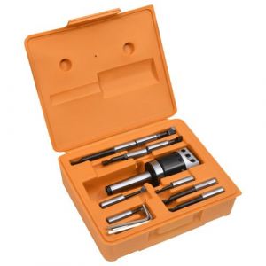 VidaXL Jeu d'outils d'al&eacute;sage 15 pcs 50 mm T&ecirc;te d'al&eacute;sage MT3-F1-12