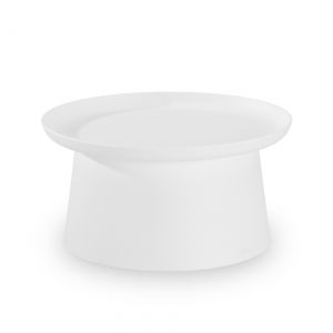 Table d’appoint ronde en polypropylène blanche D70cm