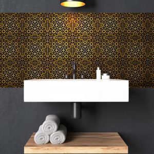 Sticker Mural Carrelage adh&eacute;sif Cuisine Salle de Bain - 9 Stickers CARRELAGES Oriental ENFIDA - 9stickers10x10cm