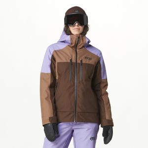 Picture Veste à capuche Exa marron foncé rose femme - S