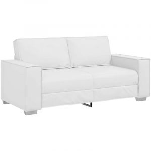 VidaXL Canapé loveseat blanc 140 cm en simili cuir