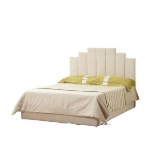 Cadre de lit PIANO velours 160x200 cm - Beige