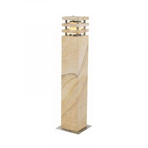 Qazqa Grumpy - Lampe sur pied ext&eacute;rieur Moderne - 1 lumi&egrave;re - l 12 cm - Beige - Moderne - &Eacute;clairage ext&eacute;rieur - Beige