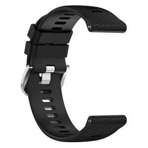 Garmin Bracelet de montre en silicone - Noir - Adulte - Mixte - 22 mm