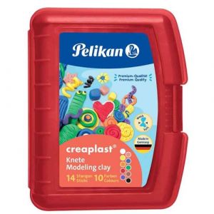 Pelikan P&acirc;te &agrave; modeler Creaplast, bo&icirc;te de 14, rouge