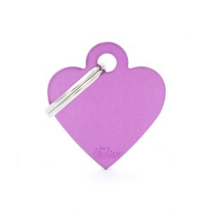 Myfamily Médaille basic petit cœur en alu violet