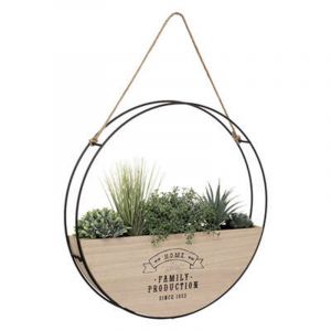 Décoration Murale à Suspendre Plante 44cm Naturel Marron
