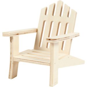 Image de Creotime Chaise de jardin en bois 9 x 7,5 x 9 cm contreplaqué chacun