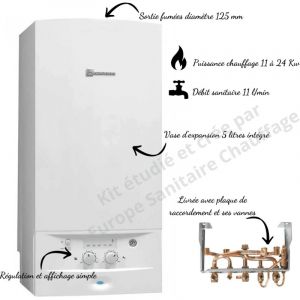 ELM Leblanc Chaudière Acléis nglm 24-7XN bas Nox Cheminée Type de gaz Version Gaz Naturel