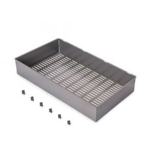 Emuca Panier de rangement en acier pour armoire et dressing Quartz - titane - module 900 mm