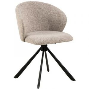Chaise pivotante rembourrée beige Pippa Monza