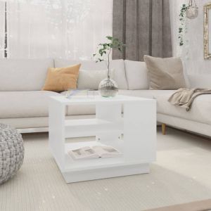 VidaXL Table Basse Blanc 55x55x43 Cm Agglom¿¿R¿¿