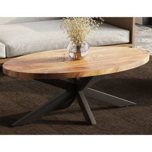 Maja Table basse 130x70x45 cm en bois exotique