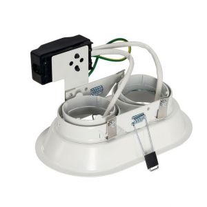 SLV 113111 Corne 2 plafond Turno GU10 Spot encastrable, ovale, WHITE-MAT Max. 2 x 50 W, acier, blanc,