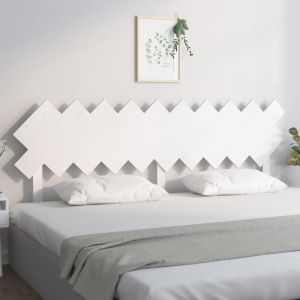 VidaXL Tête de lit Blanc 196x3x80,5 cm Bois massif de pin