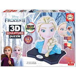 Educa Puzzle 163 pièces : Sculpture 3D la Reine des Neiges 2 (Frozen 2) : Elsa - Fille