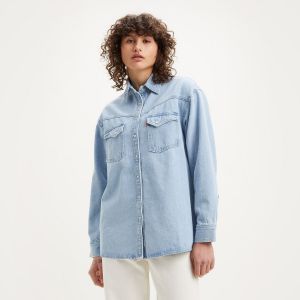 Levi's Chemisier oversized col pointu Indigo Stone Wash - Taille L;M;S;XS