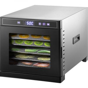Deshydrateur Aliment Machine Deshydrater Alimentaire 6 Plateaux Acier Inox - Vevor