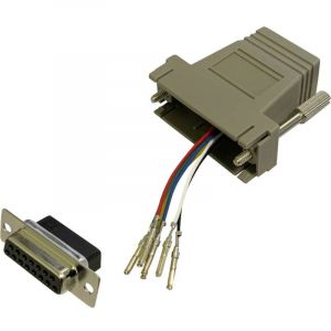 Bkl electronic 10121112 Adaptateur Femelle D-SUB 15 Broches - Prise RJ12 1 pièce