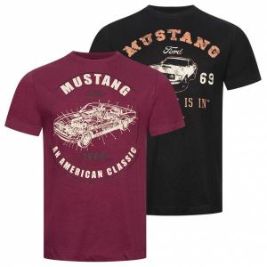 FORD MUSTANG Hommes T-shirt Lot de 2 POMPK223MUL
