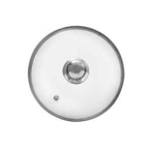 Orion group Couvercle en verre avec anneau en acier inoxydable pour casserole et po&ecirc;le | &Oslash; (20 cm) 14, 16, 18, 20, 22, 24, 26, 28, 30, 32 cm | Verre r&eacute;sistant &agrave; la chaleur 200 &deg;C | Couvercle universel